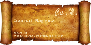 Csernai Magnusz névjegykártya